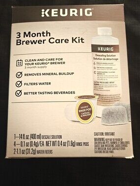 Keurig 3 Month Brewer Care Kit Box
